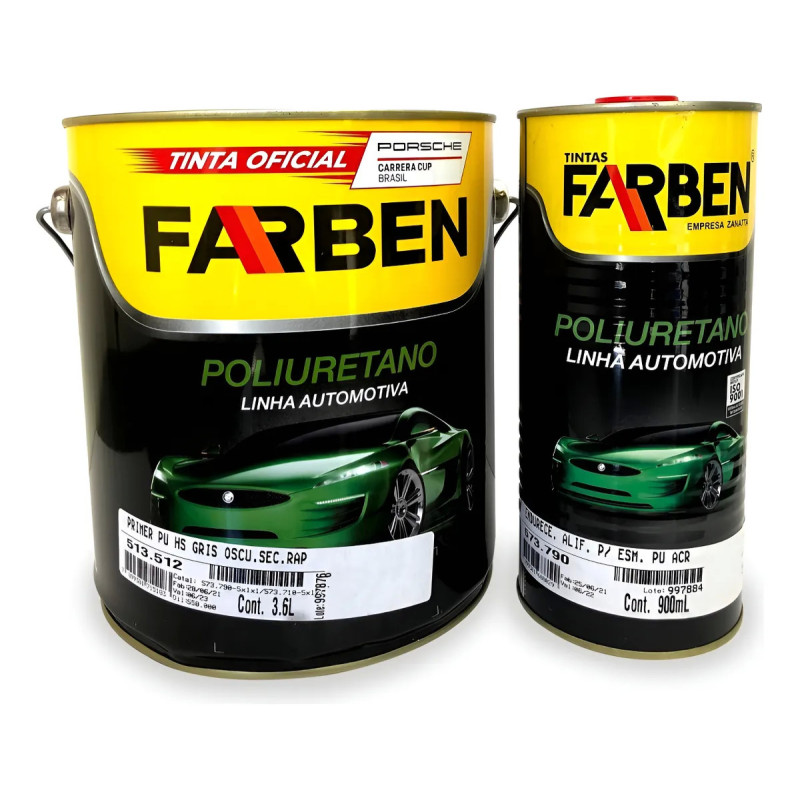 Primer FARBEN 512 Negro Poliuretano Sec. Rápido x 3.6L