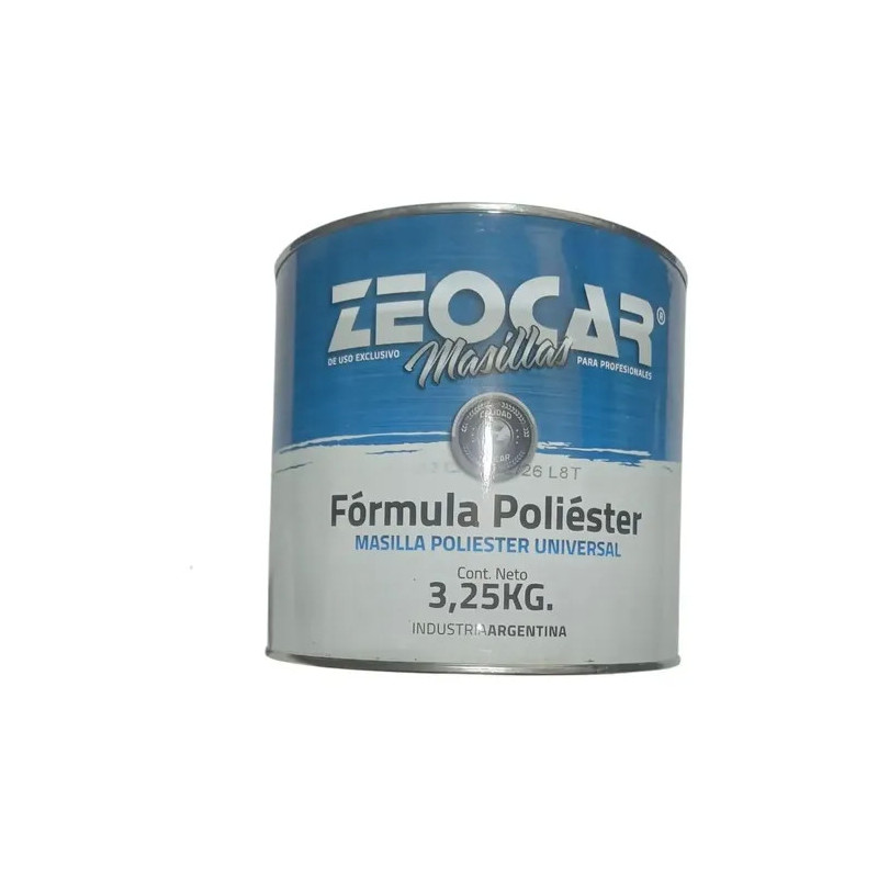 Zeocar masilla poliester con catalizador x 3.25KG
