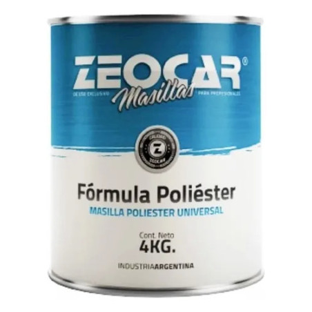Zeocar masilla poliester con catalizador x 4KG